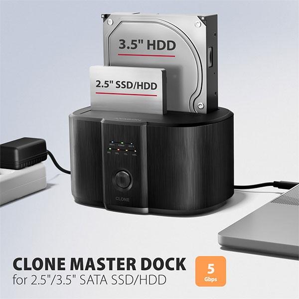 Dock USB-C to 2xSATA 2,5"/3,5" HDD, AXAGON ADSA-SC | JAR Computers Dock USB-C to 2xSATA 2,5"/3,5" HDD, AXAGON ADSA-SC