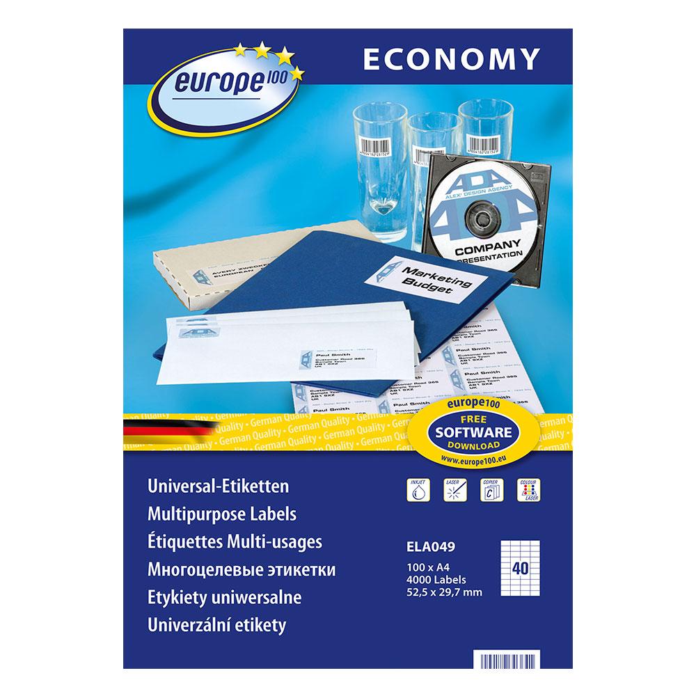 Етикети Avery Eco 52.5/29.7 A4 40ет 100л