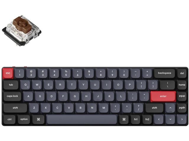 Keychron K7 Pro QMK/VIA 65% Hot-Swappable Low Profile Gateron Red Switch RGB Backlight
