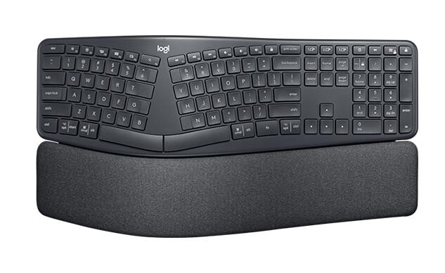 Logitech ERGO K860 клавиатура Универсален RF Wireless + Bluetooth QWERTZ Немски Графит