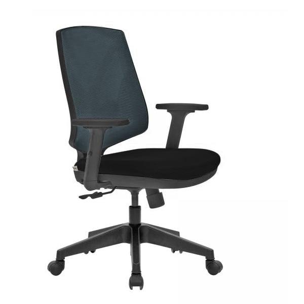 Офис стол RFG Joy 060 W, дамаска и меш, Multi Tilt механизъм, до 120 kg, сива облегалка, черна седалка