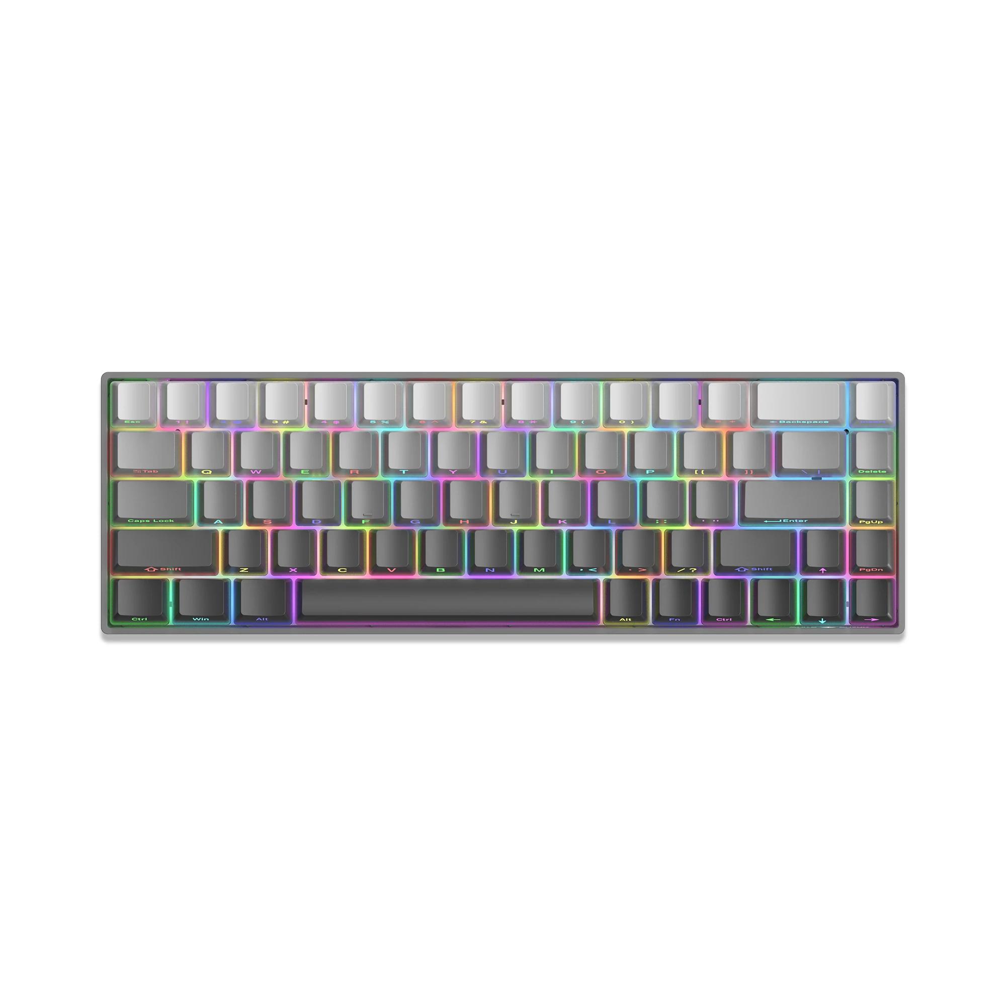 White Shark геймърска механична клавиатура Gaming Mechanical Keyboard NUNCHAKU - Red Switches (English US), Grey