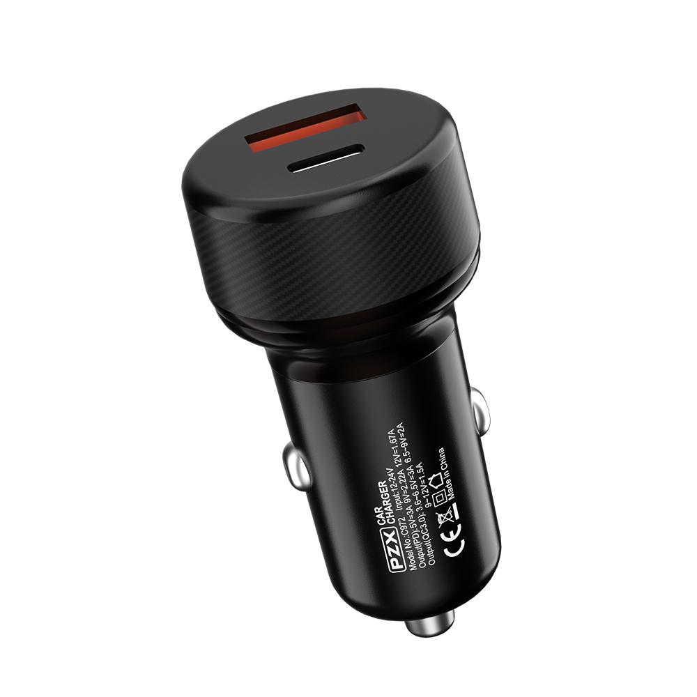 12V-24V Зарядно PZX C972 Type-C + USB 38W | JAR Computers 12V-24V Зарядно PZX C972 Type-C + USB 38W