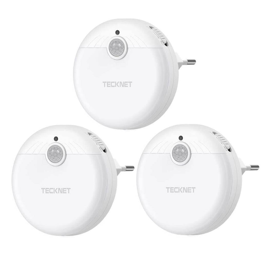 3 броя LED нощни лампи със сензор за движение - TeckNet LED08 (HNL01008WU01) 3-Pack Motion Sensor LED Night Light | JAR Computers 3 броя LED нощни лампи със сензор за движение - TeckNet LED08 (HNL01008WU01) 3-Pack Motion Sensor LED Night Light