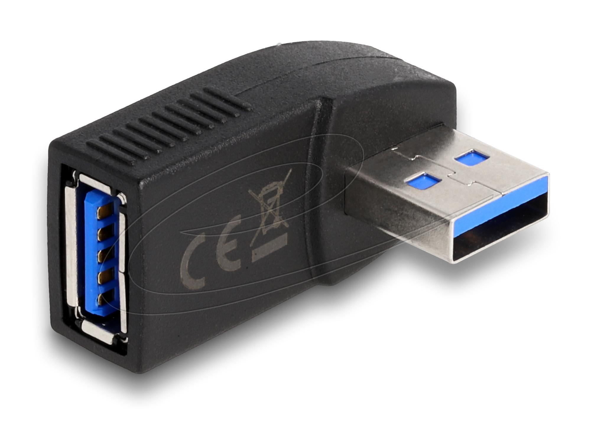 Адаптер Delock USB 3.0 мъжко-женско под ъгъл 270°, хоризонтално | JAR Computers Адаптер Delock USB 3.0 мъжко-женско под ъгъл 270°, хоризонтално