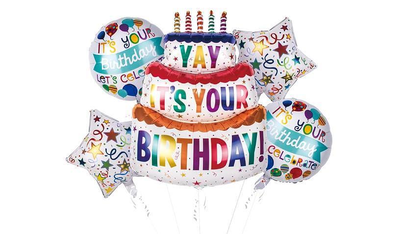 Балони "Торта Yay it's your birthday" PartyGo, 5 бр | JAR Computers Балони "Торта Yay it's your birthday" PartyGo, 5 бр