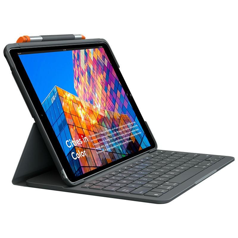 Безжична клавиатура, кейс и поставка за iPad Air 3 (2019) - Logitech Slim Keyboard Folio (тъмносив) | JAR Computers Безжична клавиатура, кейс и поставка за iPad Air 3 (2019) - Logitech Slim Keyboard Folio (тъмносив)