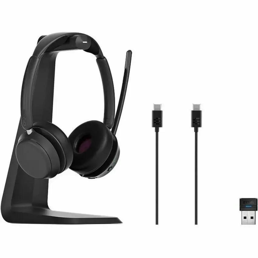 EPOS IMPACT 1061T стерео Bluetooth слушалки за Microsoft Teams със зарядна стойка, черни | JAR Computers EPOS IMPACT 1061T стерео Bluetooth слушалки за Microsoft Teams със зарядна стойка, черни
