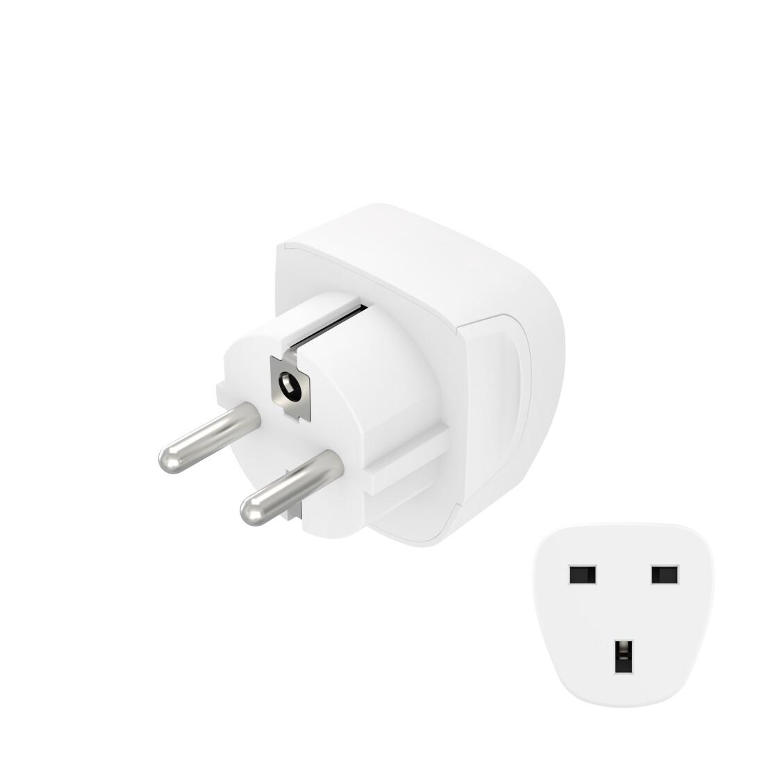 Hama 00223459 електрически контактен адаптер Тип E / F хибрид Тип G (Великобритания) Бяла | JAR Computers Hama 00223459 електрически контактен адаптер Тип E / F хибрид Тип G (Великобритания) Бяла