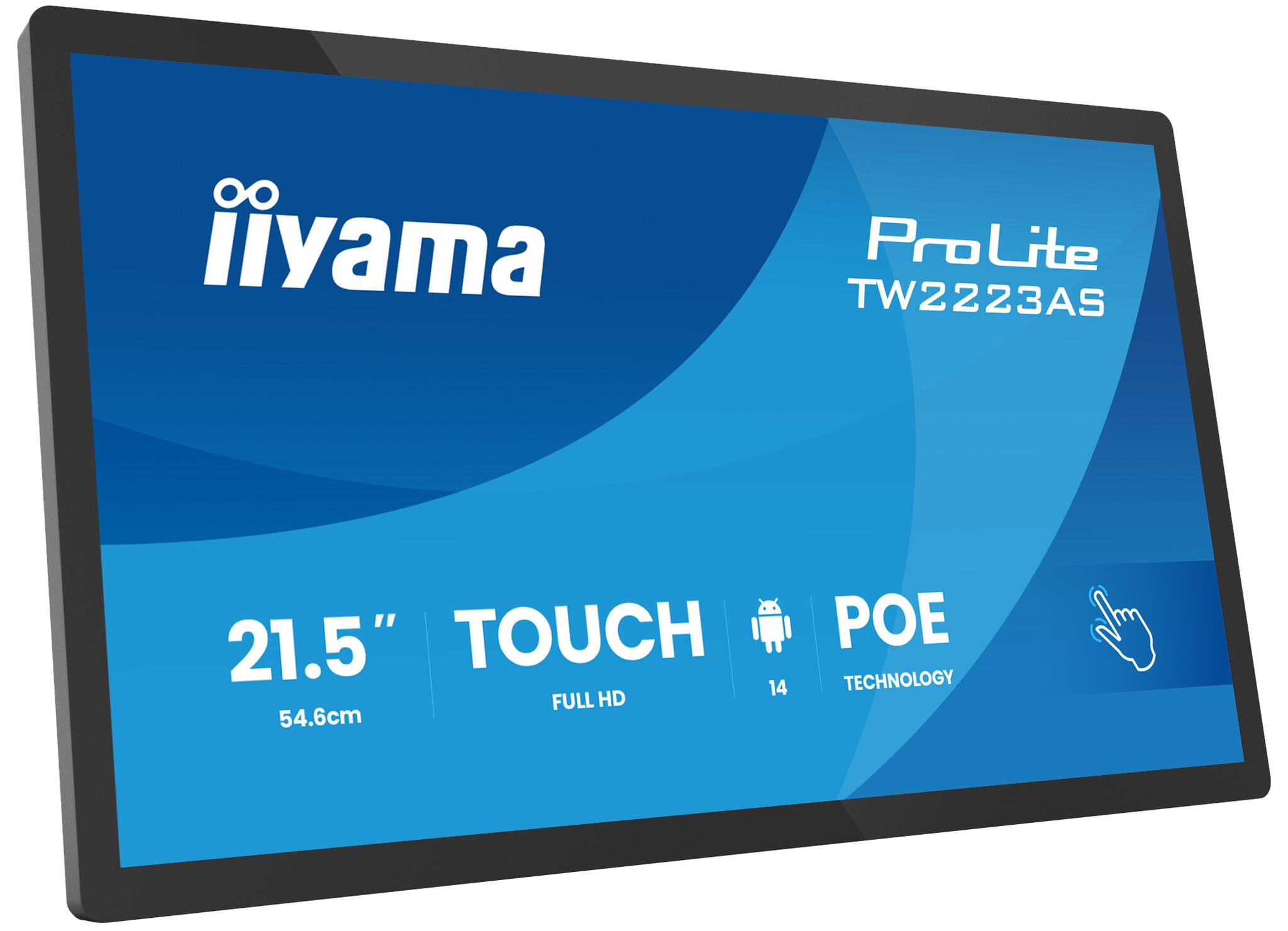 iiyama TW2223AS-B3P дисплей за сигнализация Интерактивен плосък панел 54,6 см (21.5") Wi-Fi 450 cd/m² Full HD Черен Тъчскрийн Вграден процесор Android 24/7 | JAR Computers iiyama TW2223AS-B3P дисплей за сигнализация Интерактивен плосък панел 54,6 см (21.5") Wi-Fi 450 cd/m² Full HD Черен Тъчскрийн Вграден процесор Android 24/7