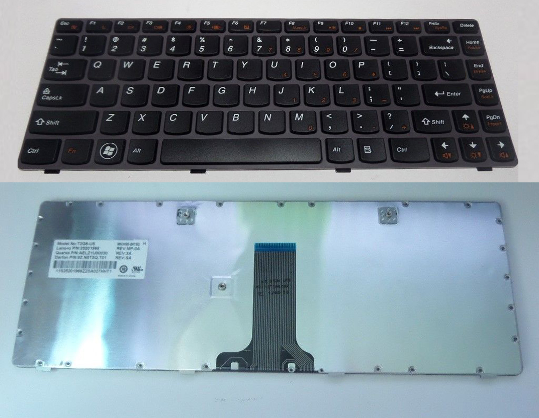 Клавиатура за лаптоп Lenovo IdeaPad G480 G485 Z380 Z480 Z485 Черна със Сива Рамка с Кирилица / Gray Frame Black | JAR Computers Клавиатура за лаптоп Lenovo IdeaPad G480 G485 Z380 Z480 Z485 Черна със Сива Рамка с Кирилица / Gray Frame Black