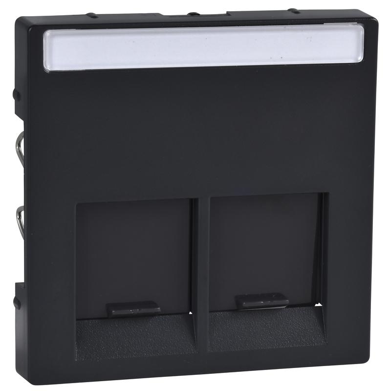 Лицев панел за розетка 2xRJ45 Антрацит System M /до изчерпване/ - Schneider Electric Merten System M MTN466514 | JAR Computers Лицев панел за розетка 2xRJ45 Антрацит System M /до изчерпване/ - Schneider Electric Merten System M MTN466514