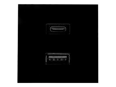 SHELLY Wall Display Stand Black USB-C USB-A Charger