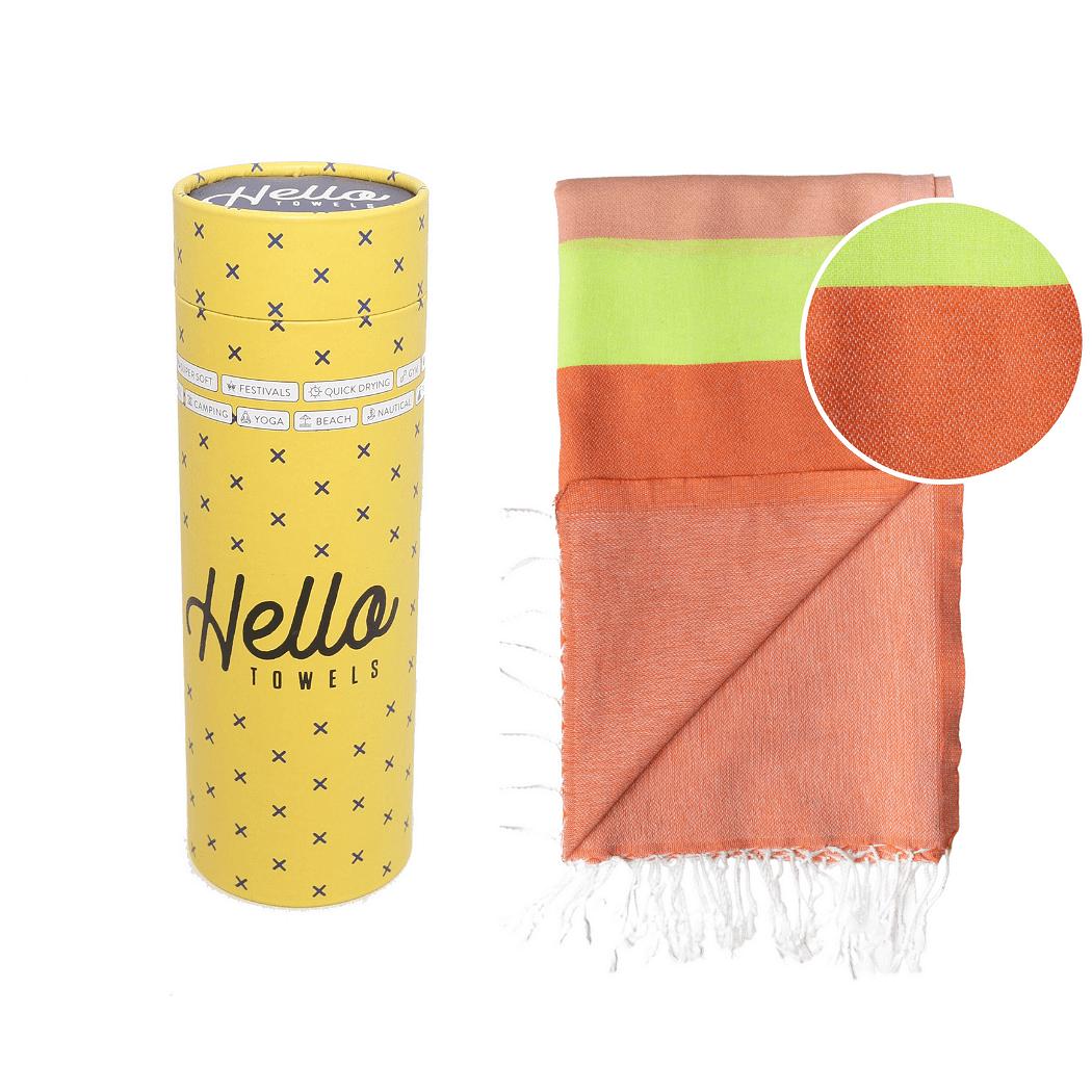 Hello Towels памучна кърпа Neon, Оранжево / Зелено | JAR Computers Hello Towels памучна кърпа Neon, Оранжево / Зелено