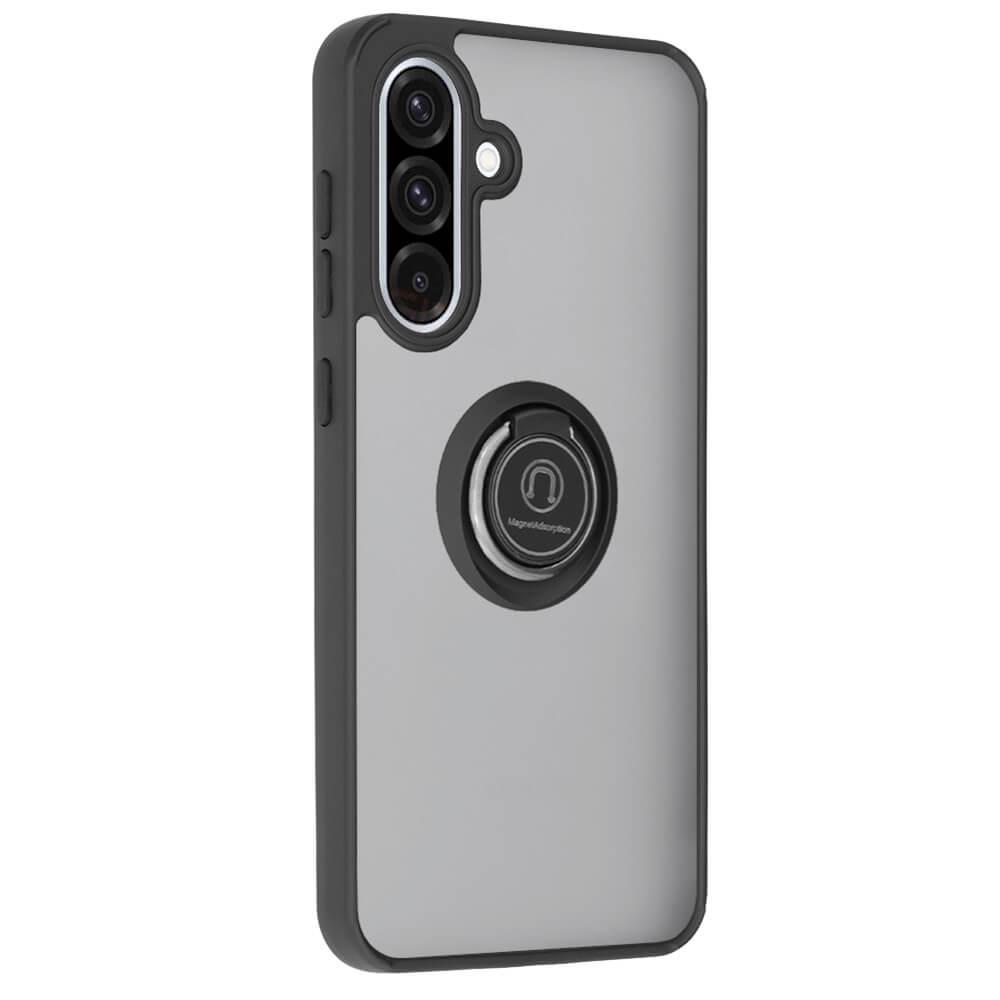 Хибриден удароустойчив кейс с пръстен против изпускане за Samsung Galaxy A56 5G - Techsuit Glinth Hybrid Case (черен-прозрачен) | JAR Computers Хибриден удароустойчив кейс с пръстен против изпускане за Samsung Galaxy A56 5G - Techsuit Glinth Hybrid Case (черен-прозрачен)