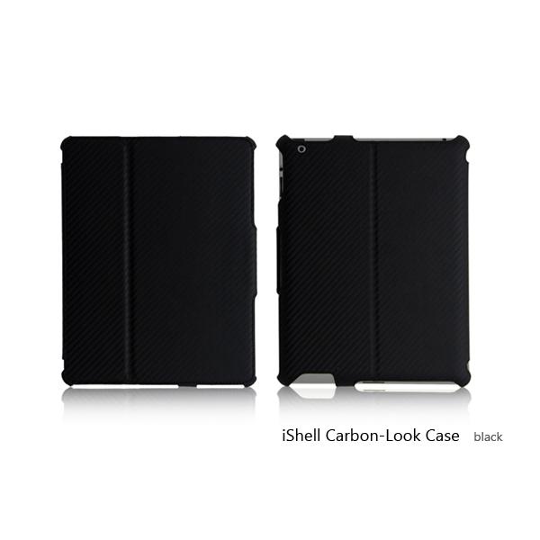 Кожен калъф, тип папка и поставка за iPad 4, iPad 3 и iPad 2 - Shield iShell Carbon-Look Case (черен) | JAR Computers Кожен калъф, тип папка и поставка за iPad 4, iPad 3 и iPad 2 - Shield iShell Carbon-Look Case (черен)