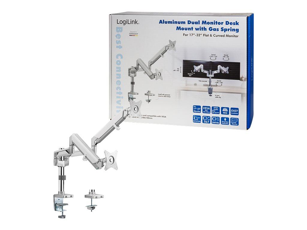 LogiLink BP0090 Tischhalterung 17'-32' 21KG 3 Monitore Silver | JAR Computers LogiLink BP0090 Tischhalterung 17'-32' 21KG 3 Monitore Silver
