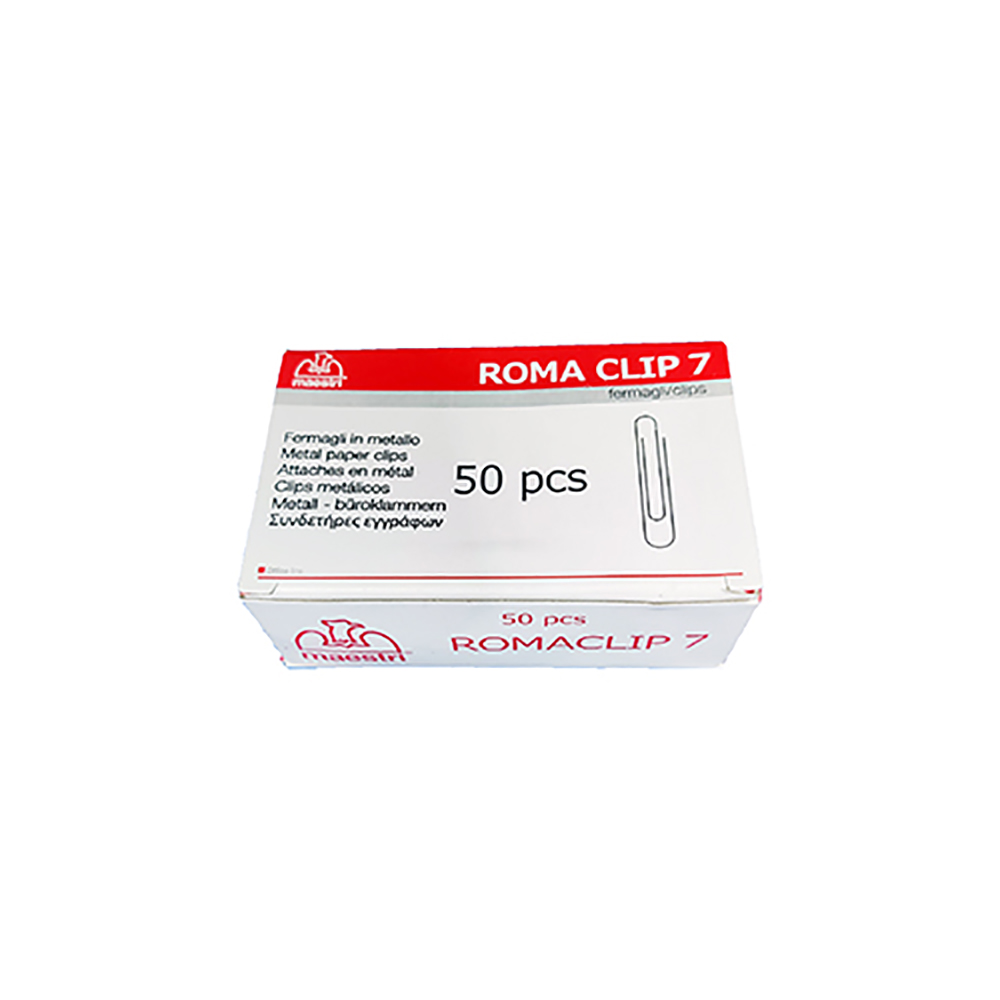 Roma Clip Paper Clips No.7 50pcs (1092107) (ROM1092107) | JAR Computers Roma Clip Paper Clips No.7 50pcs (1092107) (ROM1092107)