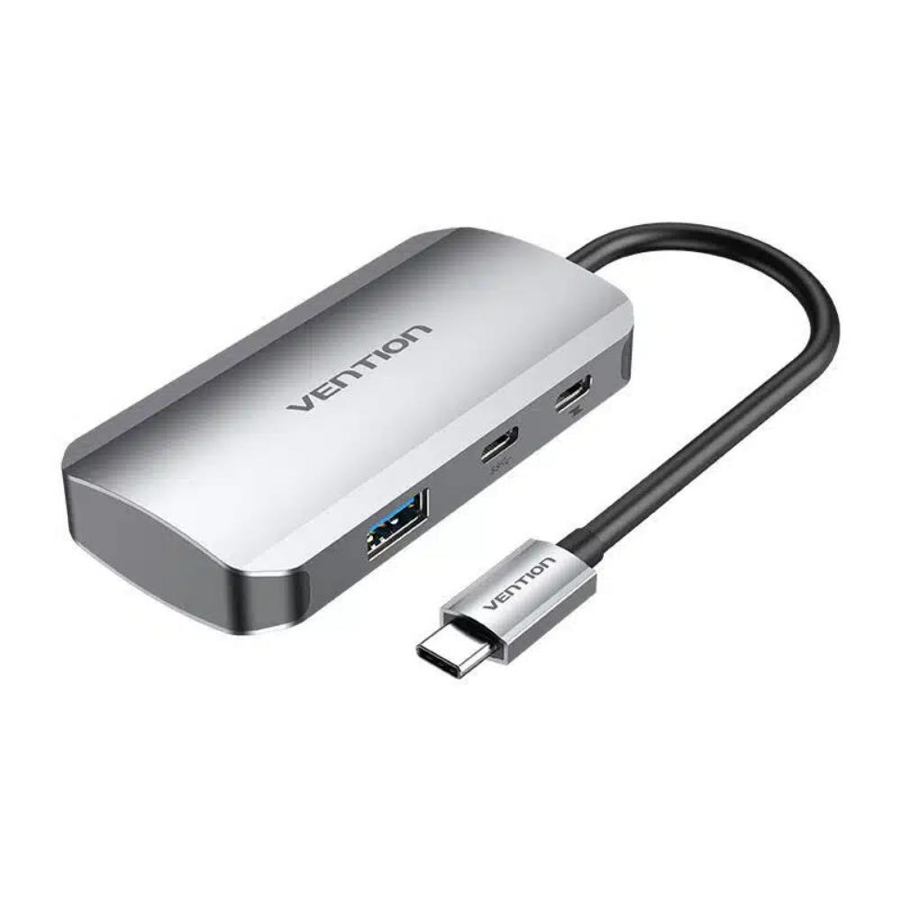 VENTION USB-C to USB-C Gen 1/USB3.0x3/PD Hub 0.15M Gray Aluminum Alloy Type (TNDHB) (VENTNDHB) | JAR Computers VENTION USB-C to USB-C Gen 1/USB3.0x3/PD Hub 0.15M Gray Aluminum Alloy Type (TNDHB) (VENTNDHB)