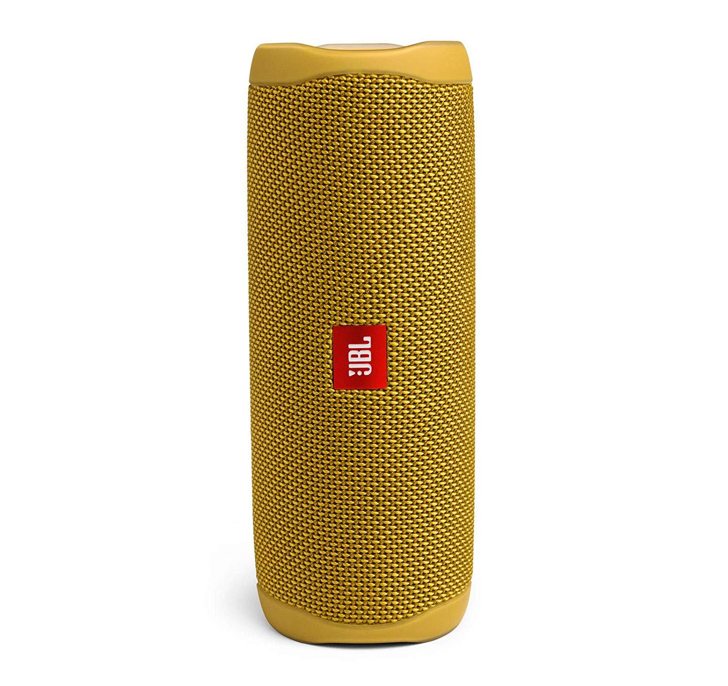 Водоустойчив безжичен bluetooth спийкър и микрофон за мобилни устройства - JBL Flip 5 (жълт) | JAR Computers Водоустойчив безжичен bluetooth спийкър и микрофон за мобилни устройства - JBL Flip 5 (жълт)
