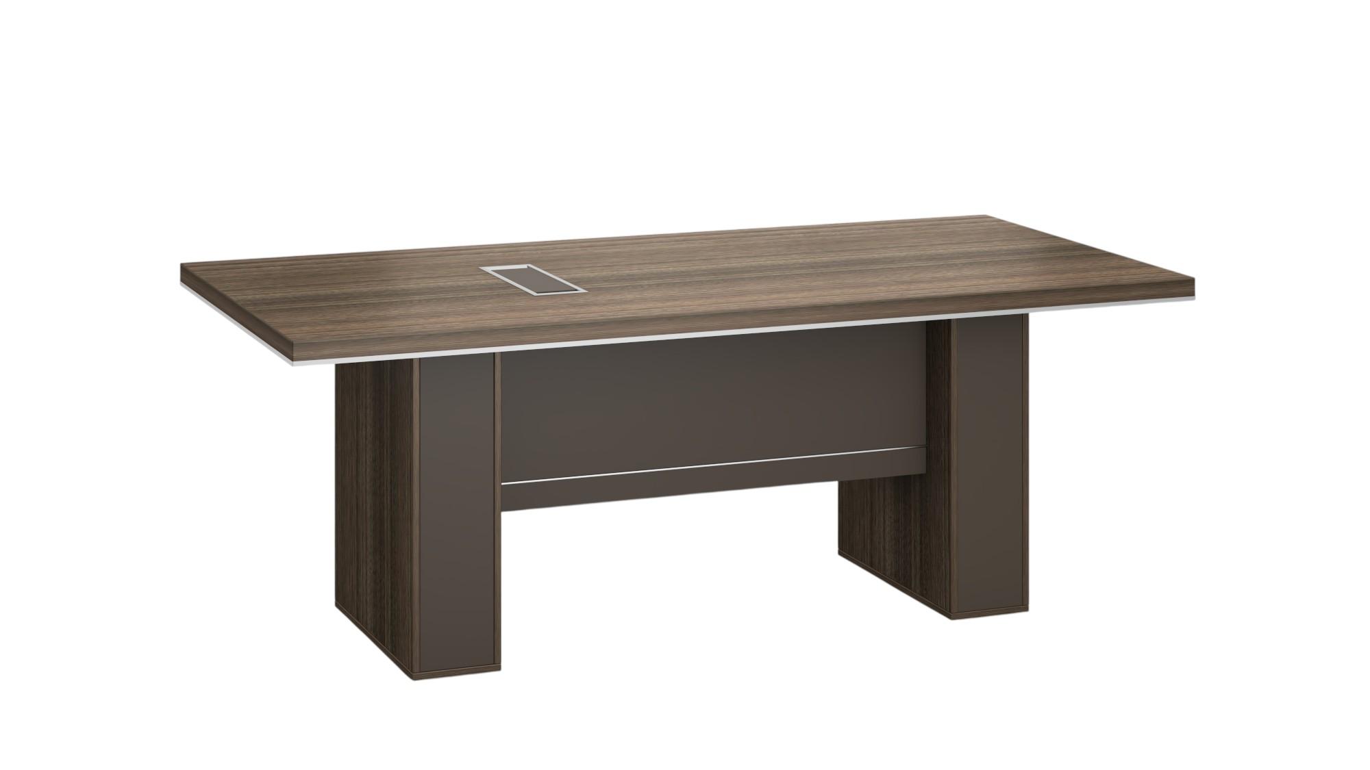 Заседателна маса RFG Chicago, 2000 х 1000 х 750 mm, ПДЧ 50 mm, дъб Рейн и тъмносиво