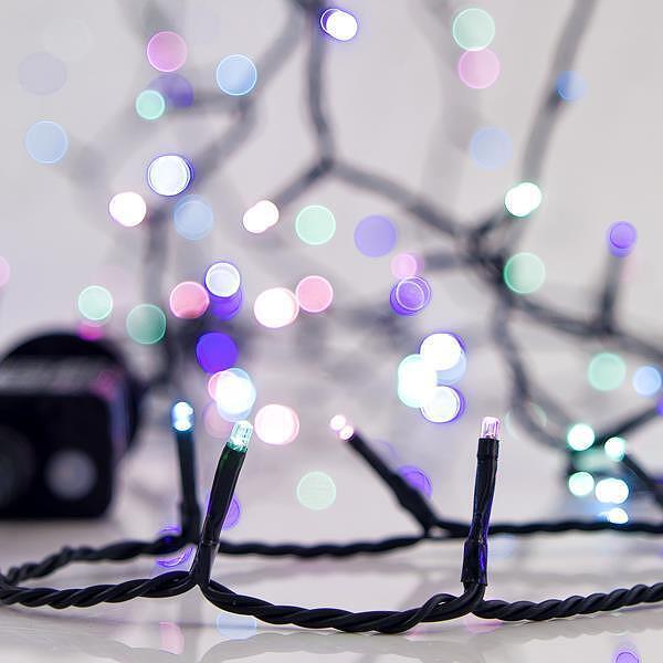 700 LED лампички 3 мм., 31V с 8 функции, зелен кабел и мулти светлина | JAR Computers 700 LED лампички 3 мм., 31V с 8 функции, зелен кабел и мулти светлина
