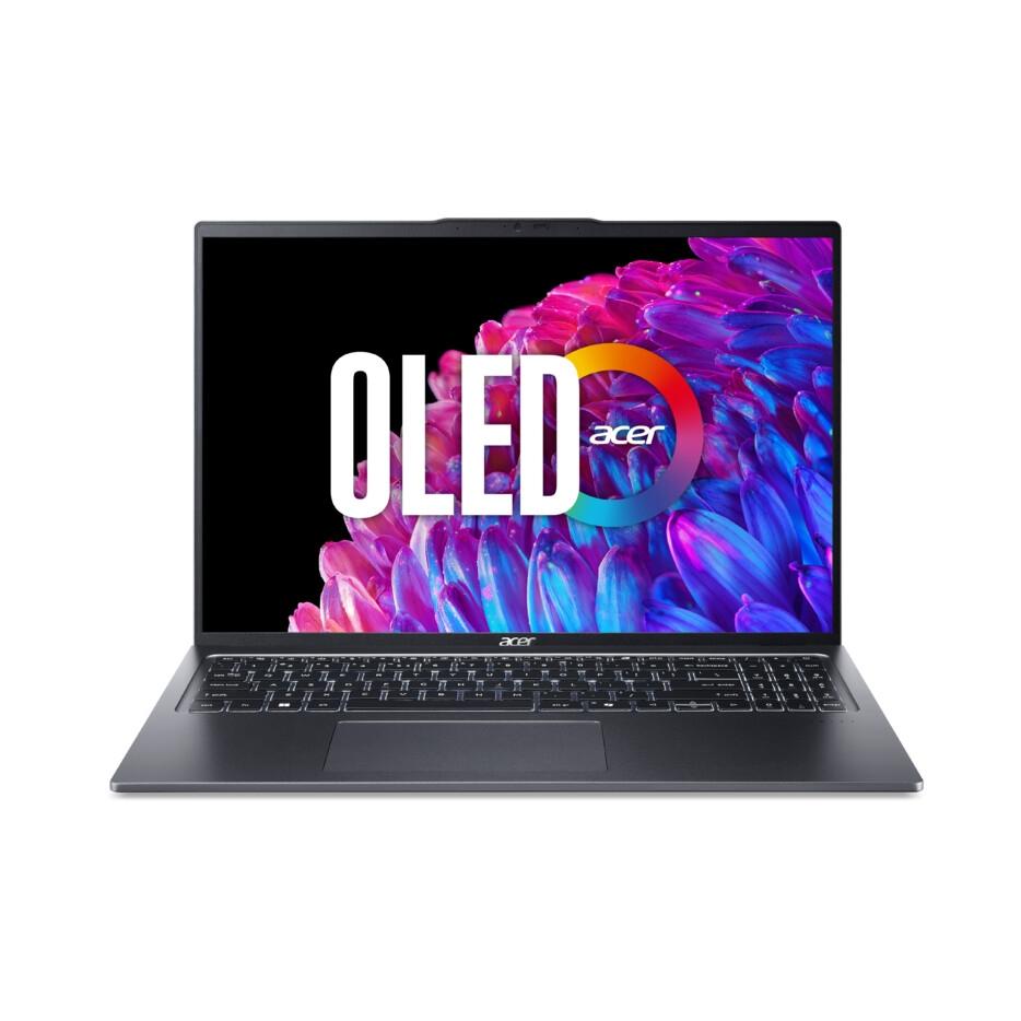 Acer Swift Go 16, SFG16-72-73WT,Intel Core Ultra 7 155U(up to 4.80GHz, 12MB), 16" 3.2K OLED (3200x2000) 120Hz, 32 GB LPDDR5X on board, 1000GB  NVMe SSD,Intel Graphics,QHD Cam, WiFi 6E, BT 5.3, Micro SD card,Backlit Kbd, Win 11 Home, Steel Gray