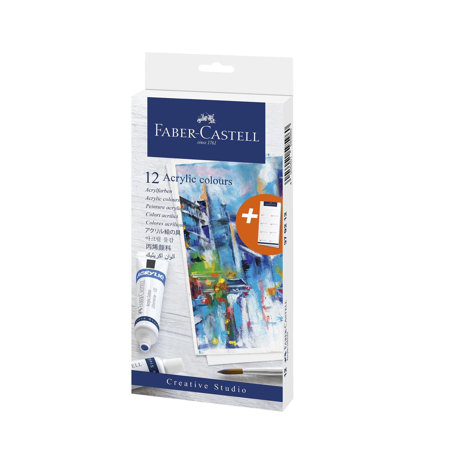 Faber-Castell Акрилни бои Creative Studio, 12 цвята, 20 ml | JAR Computers Faber-Castell Акрилни бои Creative Studio, 12 цвята, 20 ml