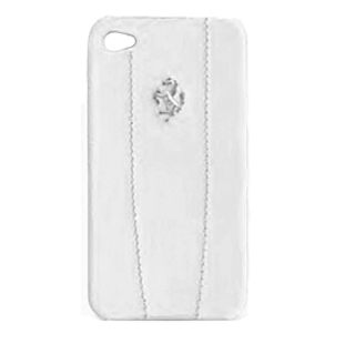 Кожен кейс за iPhone 4/4S - Ferrari Modena Series Faceplate (бял) | JAR Computers Кожен кейс за iPhone 4/4S - Ferrari Modena Series Faceplate (бял)