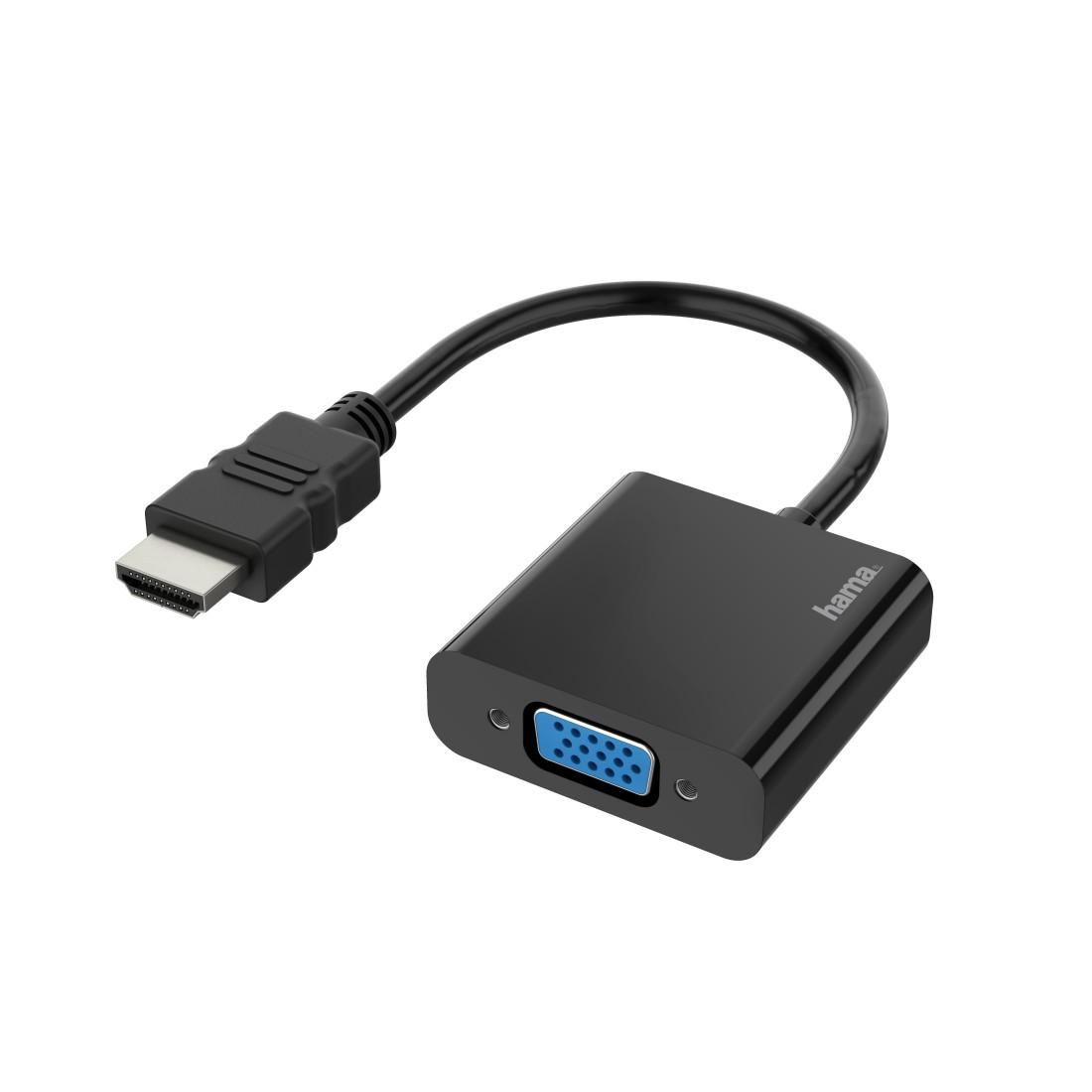 Hama 00200343 адаптер за видео кабел 0,15 м HDMI тип A (стандартен) VGA (D-Sub) Черен | JAR Computers Hama 00200343 адаптер за видео кабел 0,15 м HDMI тип A (стандартен) VGA (D-Sub) Черен