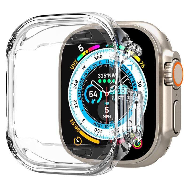 Хибриден кейс с висока степен на защита за Apple Watch Ultra, Ultra 2, Ultra 3 49мм - Spigen Ultra Hybrid Case (прозрачен) | JAR Computers Хибриден кейс с висока степен на защита за Apple Watch Ultra, Ultra 2, Ultra 3 49мм - Spigen Ultra Hybrid Case (прозрачен)