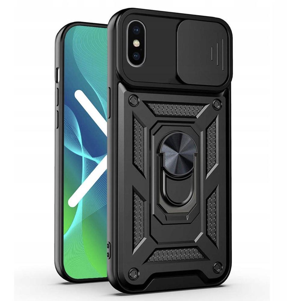 Хибриден удароустойчив кейс с пръстен против изпускане за iPhone XS, iPhone X (черен) - Techsuit CamShield Case | JAR Computers Хибриден удароустойчив кейс с пръстен против изпускане за iPhone XS, iPhone X (черен) - Techsuit CamShield Case
