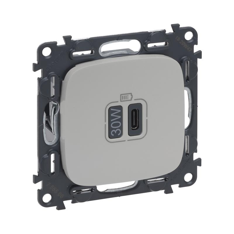 Контакт USB тип C Power Delivery 30W Перла - Legrand Valena Allure 755510 | JAR Computers Контакт USB тип C Power Delivery 30W Перла - Legrand Valena Allure 755510