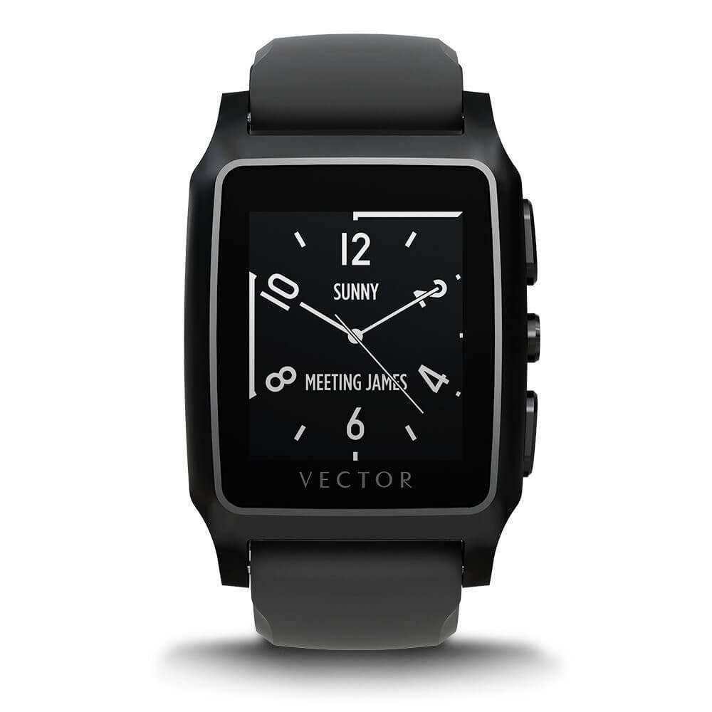 Луксозен Bluetooth тъч часовник за iOS, Android и Windows смартфони - Vector Meridian Smart Watch (черна силиконова каишка) | JAR Computers Луксозен Bluetooth тъч часовник за iOS, Android и Windows смартфони - Vector Meridian Smart Watch (черна силиконова каишка)