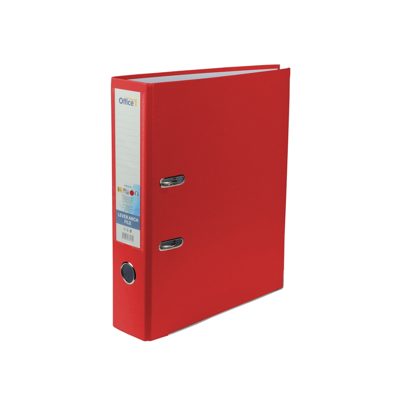 Office 1 Класьор, 8 cm, с метален кант, червен
