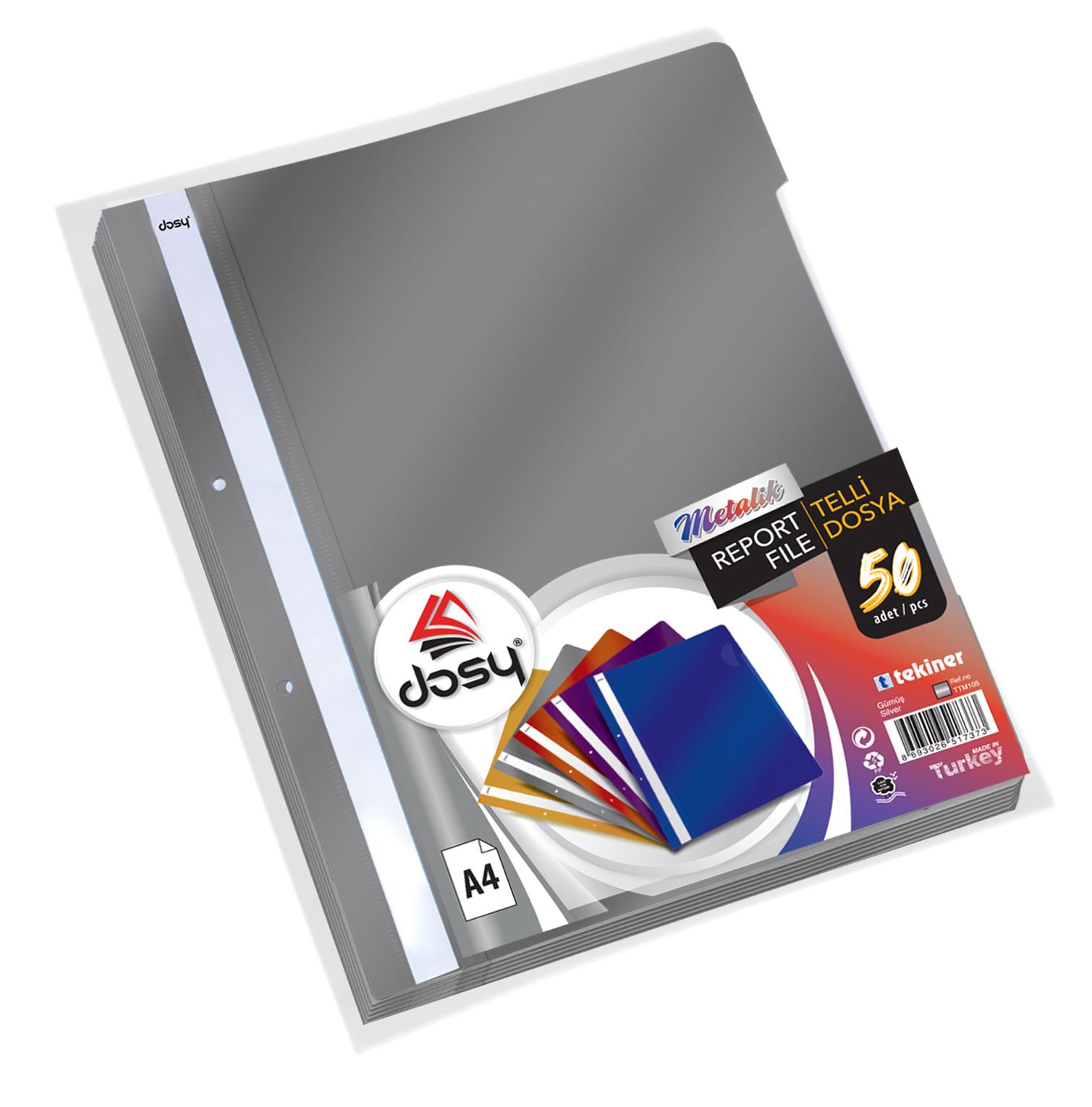 Папка с машинка и перфорация DOSY Metallic A4, PP, 180 mic, сребриста | JAR Computers Папка с машинка и перфорация DOSY Metallic A4, PP, 180 mic, сребриста