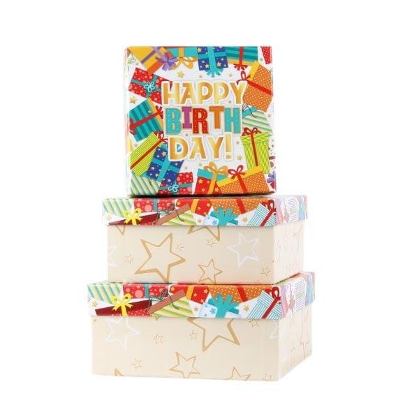 Подаръчна кутия Happy Birthday, подаръци, 3 броя | JAR Computers Подаръчна кутия Happy Birthday, подаръци, 3 броя