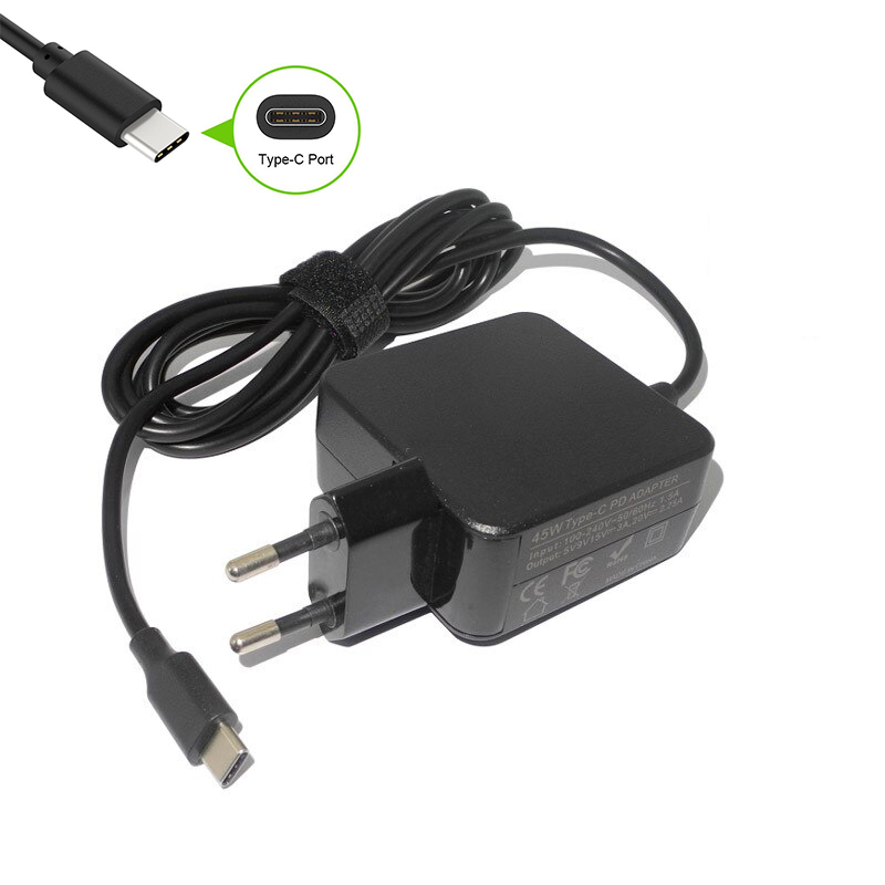 Зарядно за лаптоп (Laptop AC Adapter) Lenovo 20V 2.25A 45W Type-C Шуко - Заместител / Replacement Високо Качество A+ | JAR Computers Зарядно за лаптоп (Laptop AC Adapter) Lenovo 20V 2.25A 45W Type-C Шуко - Заместител / Replacement Високо Качество A+