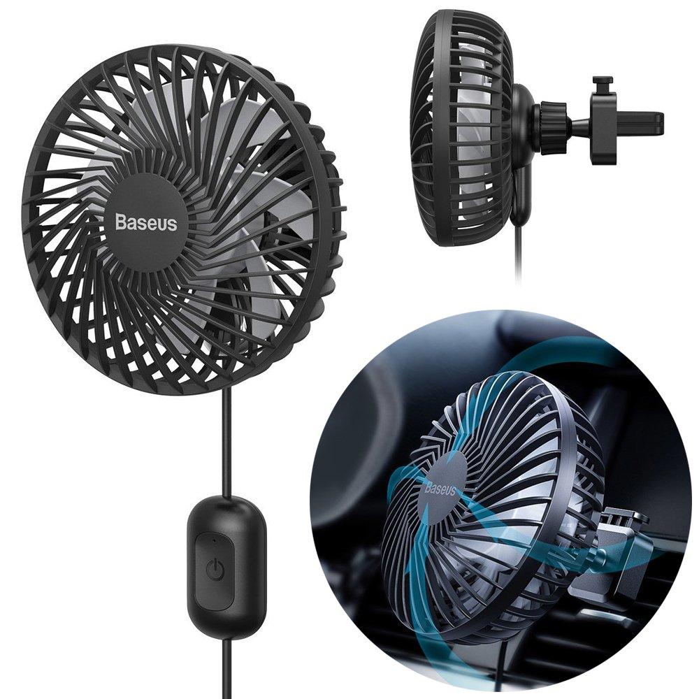Baseus Departure Vehicle Fan (Air Outlet Type) (CXQC-A03) - USB вентилатор, прикрепящ се към радиатора на кола (черен) | JAR Computers Baseus Departure Vehicle Fan (Air Outlet Type) (CXQC-A03) - USB вентилатор, прикрепящ се към радиатора на кола (черен)