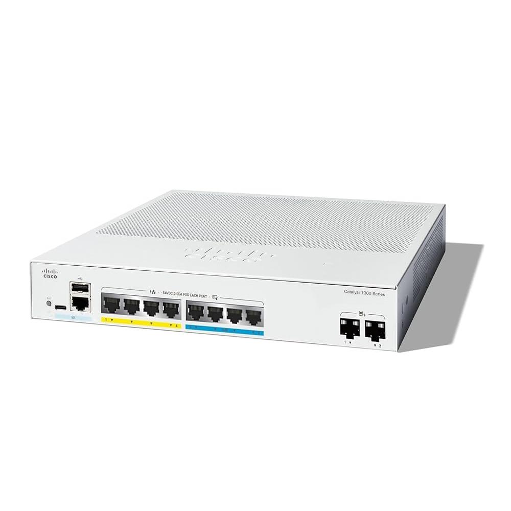 Cisco Catalyst 1300 4-port 2.5GE, 4-port GE, PoE, 2x10G SFP+ | JAR Computers Cisco Catalyst 1300 4-port 2.5GE, 4-port GE, PoE, 2x10G SFP+