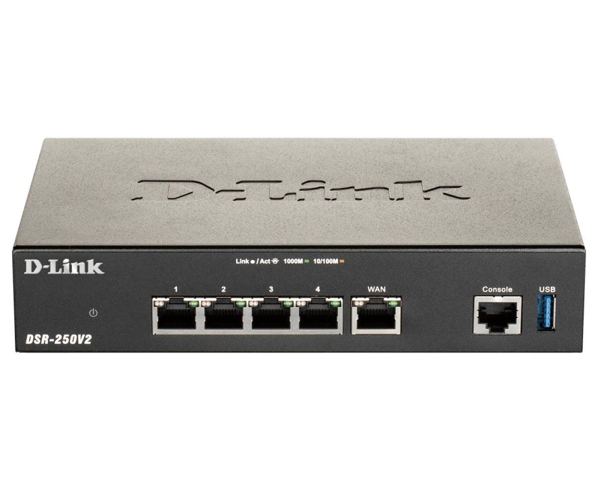 D-Link DSR-250V2 wireless router Gigabit Ethernet Black | JAR Computers D-Link DSR-250V2 wireless router Gigabit Ethernet Black