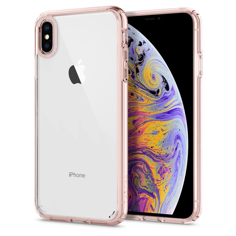 Хибриден кейс с висока степен на защита за iPhone XS Max - Spigen Ultra Hybrid Case (розов-прозрачен) | JAR Computers Хибриден кейс с висока степен на защита за iPhone XS Max - Spigen Ultra Hybrid Case (розов-прозрачен)