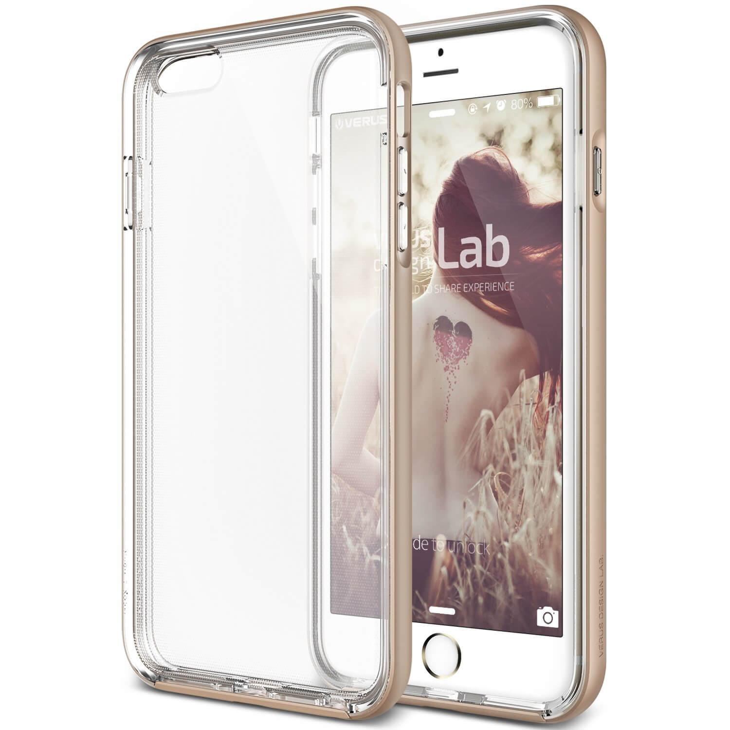 Хибриден удароустойчив кейс за iPhone 6S, iPhone 6 - Verus Crystal Bumper Case (златист-прозрачен) | JAR Computers Хибриден удароустойчив кейс за iPhone 6S, iPhone 6 - Verus Crystal Bumper Case (златист-прозрачен)