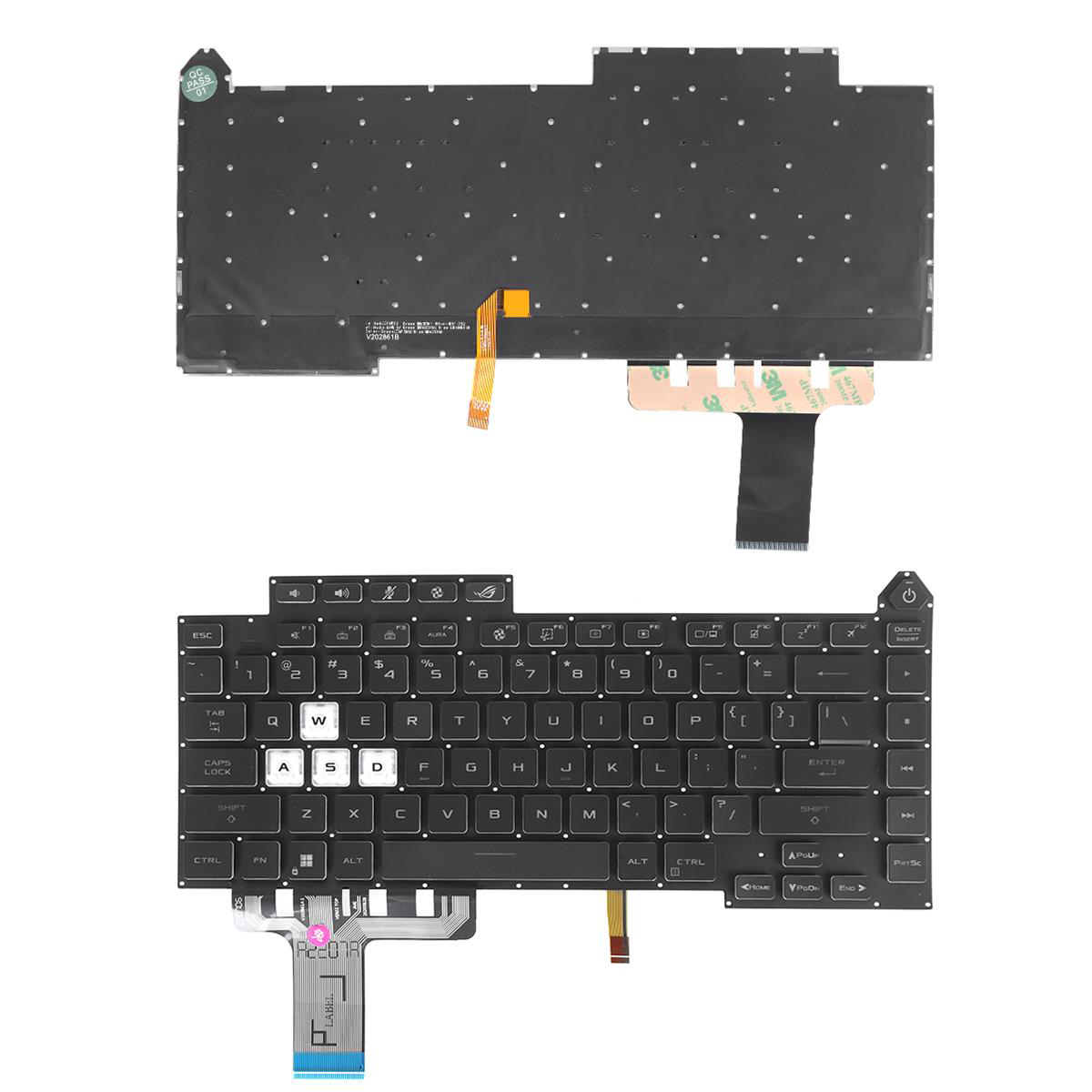 Клавиатура за лаптоп Asus ROG Strix G15 G513 G513Q G513QY G513QM G533 Черна Без Рамка с Малък Ентър, С RGB Подсветка (Вариант 1) | JAR Computers Клавиатура за лаптоп Asus ROG Strix G15 G513 G513Q G513QY G513QM G533 Черна Без Рамка с Малък Ентър, С RGB Подсветка (Вариант 1)