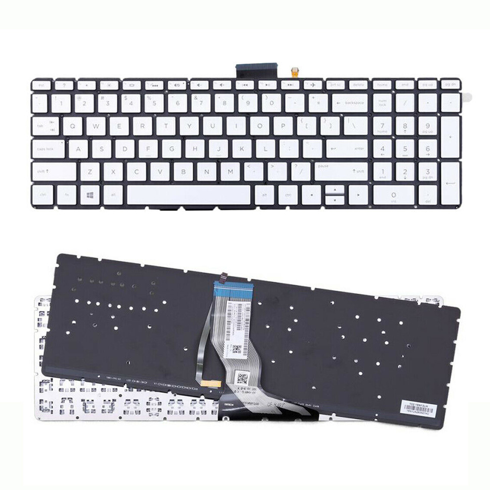 Клавиатура за лаптоп HP Pavilion 15-BS Сребриста Без Рамка (Малък Ентър) с Подсветка / Silver Without Frame US With Backlit - Оригинална | JAR Computers Клавиатура за лаптоп HP Pavilion 15-BS Сребриста Без Рамка (Малък Ентър) с Подсветка / Silver Without Frame US With Backlit - Оригинална
