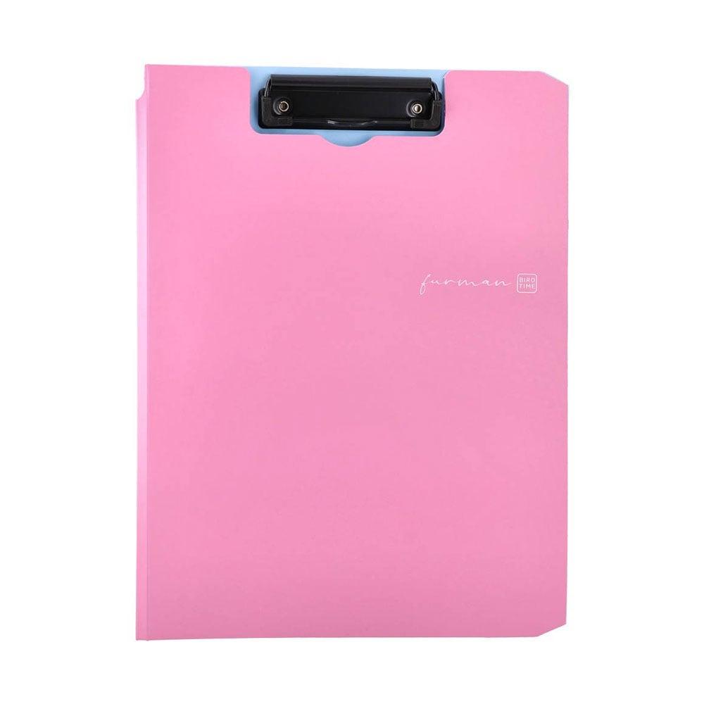Клипборд Biro Time Furman, А4, с капак, розов