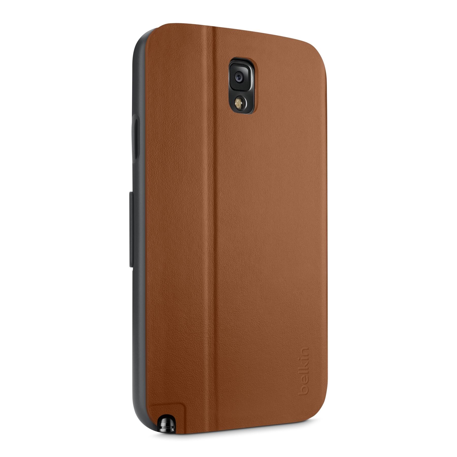 Кожен калъф за Samsung Galaxy Note 3 - Belkin Wallet folio (кафяв) | JAR Computers Кожен калъф за Samsung Galaxy Note 3 - Belkin Wallet folio (кафяв)