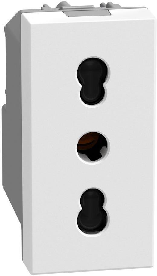 Контакт ИТАЛИАНСКИ стандарт 2P+Е 16A с детска защита 1 мод. цвят Бял Light Now Bticino | JAR Computers Контакт ИТАЛИАНСКИ стандарт 2P+Е 16A с детска защита 1 мод. цвят Бял Light Now Bticino