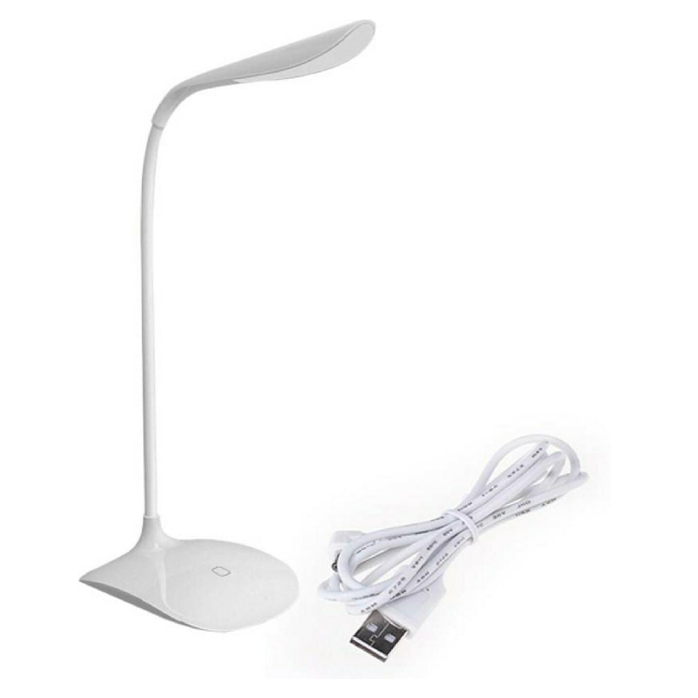 Led Настолна лампа YLD-DKL, USB порт, 3 степени за сила на светлина, Бял | JAR Computers Led Настолна лампа YLD-DKL, USB порт, 3 степени за сила на светлина, Бял