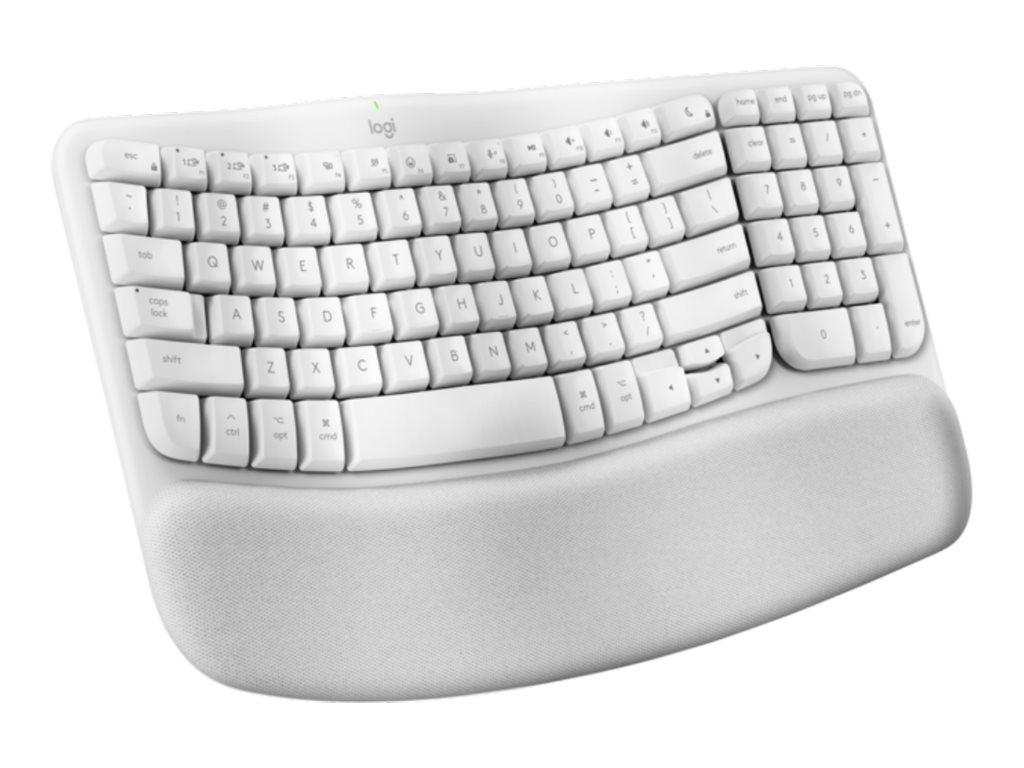 Logitech Wave Keys Keyboard with cushioned palm rest wireless Bluetooth LE QWERTY off-white (PAN) | JAR Computers Logitech Wave Keys Keyboard with cushioned palm rest wireless Bluetooth LE QWERTY off-white (PAN)